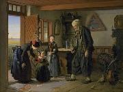 Julius Exner Visiting grandfather Sweden oil painting artist